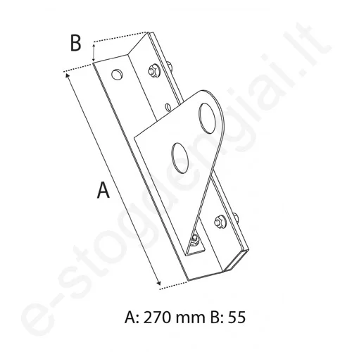 Sniego užtvaros laikiklis klasikinei dangai Eurovent Fix Metal Flat, Rudas (RAL 8017), vnt