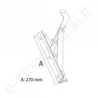 Sniego tvorelės laikiklis klasikinei dangai Eurovent Fix Metal Flat, T.Rudas (RAL 8019), vnt