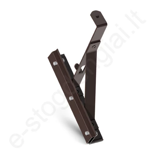 Sniego tvorelės laikiklis klasikinei dangai Eurovent Fix Metal Flat, T.Rudas (RAL 8019), vnt