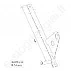 Sniego užtvaros laikiklis plieninei čerpei Eurovent Fix Tube Metal 400/20, Raudonas (RAL 3009), vnt