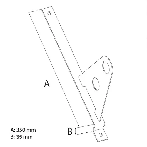 Sniego užtvaros laikiklis plieninėms čerpėms 350/35 IVT, Rudas (RAL 8017), vnt
