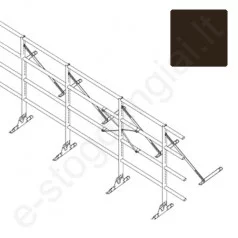 Apsauginė tvorelė Ruukki, 4 vamzdžiai, profiliuotai skardai, H=1,2 m, L=6 m, T.Ruda (RR 32), kompl