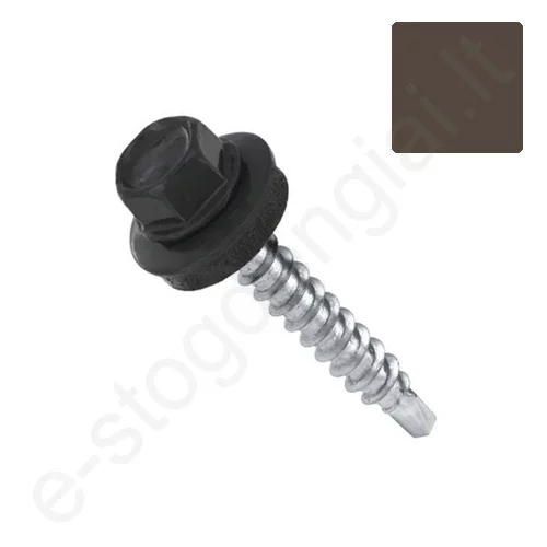 Savisriegiai į medį 4,8x19 mm T.Rudi (RAL 8019) prie Struga, 250 vnt