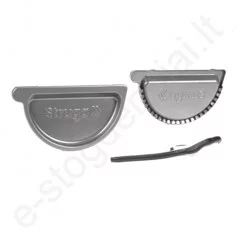 Latako galiniai dangteliai Struga 150/100 T.Sidabrinis (GreenCoat 044), 2vnt