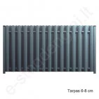 Metalinė tvoralentė Hanbud Polo, L=1350 mm, 110 mm, 0,45 mm, dvipusė, Blizgi T.Pilka (RAL 7016), vnt
