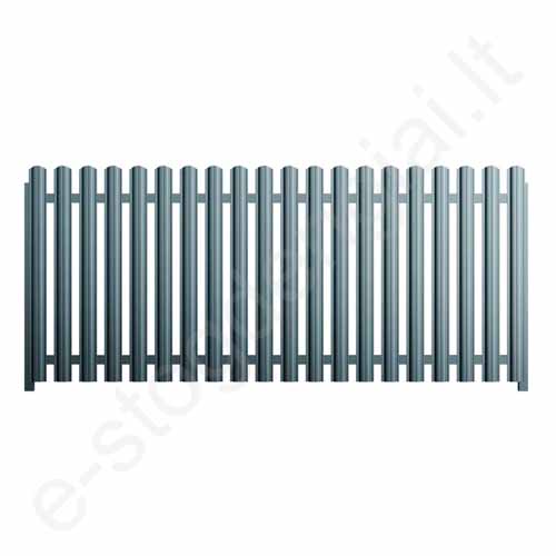 Metalinė tvoralentė Hanbud Astra 91 mm, 0,45 mm, dvipusė, Blizgi T.Ruda (RAL 8019), m