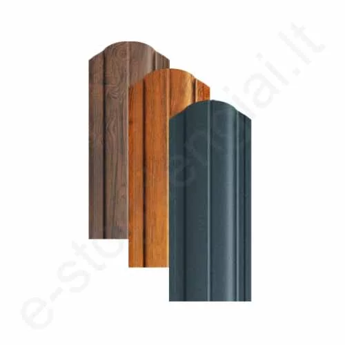 Metalinė tvoralentė Hanbud Astra 91 mm, 0,45 mm, dvipusė, Blizgi T.Ruda (RAL 8019), m Metalinė tvoralentė Hanbud Astra 91 mm, 0,45 mm, dvipusė, Blizgi T.Ruda (RAL 8019), m