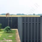 Metalinė tvoralentė Hanbud Polo, L=1350 mm, 110 mm, 0,45 mm, dvipusė, Blizgi T.Pilka (RAL 7016), vnt