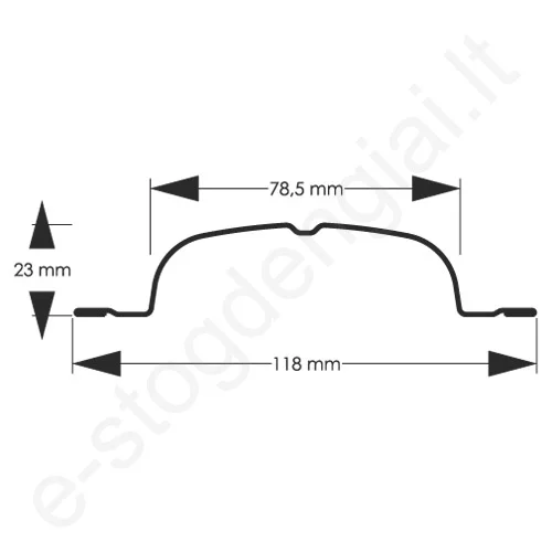 Metalinė tvoralentė Hanbud Sigma 118 mm, 0,45 mm, dvipusė, Šviesus ąžuolas (NBW 74), m Metalinė tvoralentė Hanbud Sigma 118 mm, 0,45 mm, dvipusė, Šviesus ąžuolas (NBW 74), m