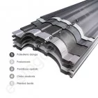 Metalinė tvoralentė Hanbud Polo, L=1500 mm, 110 mm, 0,45 mm, dvipusė, Matinė Ruda (RAL 8017), vnt Metalinė tvoralentė Hanbud Polo, L=1500 mm, 110 mm, 0,45 mm, dvipusė, Matinė Ruda (RAL 8017), vnt