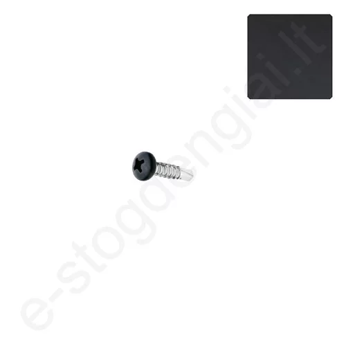 Sraigtas metalinei tvoralentei Hanbud, 4,2x13 mm, Juodas (RAL 9005), 250 vnt Sraigtas metalinei tvoralentei Hanbud, 4,2x13 mm, Juodas (RAL 9005), 250 vnt