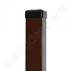 Metalinis stulpelis 60x40, L=2m, 1,3 mm, Rudas (RAL 8017), vnt Metalinis stulpelis 60x40, L=2m, 1,3 mm, Rudas (RAL 8017), vnt