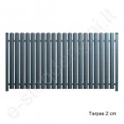 Metalinė tvoralentė Hanbud Polo, L=1350 mm, 110 mm, 0,45 mm, dvipusė, Blizgi T.Pilka (RAL 7016), vnt