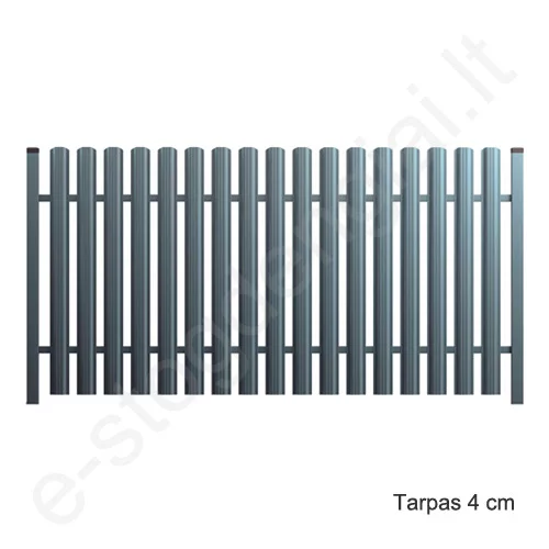 Metalinė tvoralentė Hanbud Polo, L=1350 mm, 110 mm, 0,45 mm, dvipusė, Blizgi T.Pilka (RAL 7016), vnt