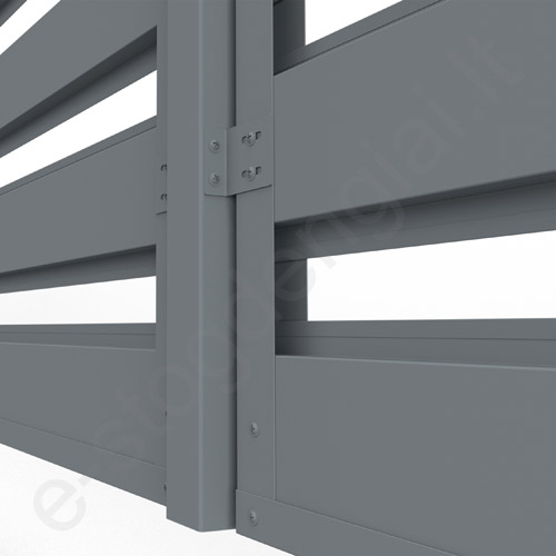 Modulinis tvoros segmentas Hornval 1500x1950 mm, Tamsus uosis, kompl