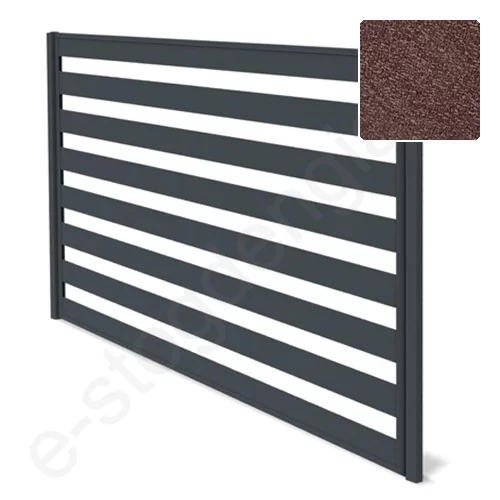 Modulinis tvoros segmentas Hornval 1500x1950 mm, Matinė Ruda (RAL 8017), kompl Modulinis tvoros segmentas Hornval 1500x1950 mm, Matinė Ruda (RAL 8017), kompl