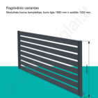 Modulinis tvoros segmentas Hornval 1200x1950 mm, Tamsus uosis, kompl