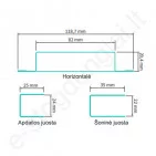 Papildoma modulinio segmento Hornval horizontalė, Matinė Ruda (RAL 8017), kompl Papildoma modulinio segmento Hornval horizontalė, Matinė Ruda (RAL 8017), kompl