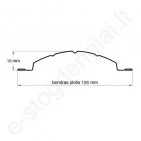 Metalinė tvoralentė Proformann Dija+ 109 mm, 0,45 mm, dvipusė, Matinė Ruda (RAL 8017), m Metalinė tvoralentė Proformann Dija+ 109 mm, 0,45 mm, dvipusė, Matinė Ruda (RAL 8017), m