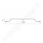 Metalinė tvoralentė Proformann Eva 115 mm, 0,45 mm, dvipusė, Blizgi Ruda (RAL 8017), m Metalinė tvoralentė Proformann Eva 115 mm, 0,45 mm, dvipusė, Blizgi Ruda (RAL 8017), m