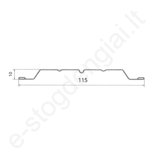 Metalinė tvoralentė Proformann Eva3 115 mm, 0,45 mm, dvipusė, Blizgi T.Pilka (RAL 7016), m