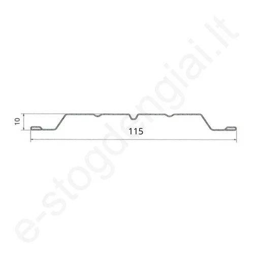 Metalinė tvoralentė Proformann Eva3 115 mm, 0,55 mm, dvipusė, Pural Matt T.Pilka (RAL 7016), m Metalinė tvoralentė Proformann Eva3 115 mm, 0,55 mm, dvipusė, Pural Matt T.Pilka (RAL 7016), m