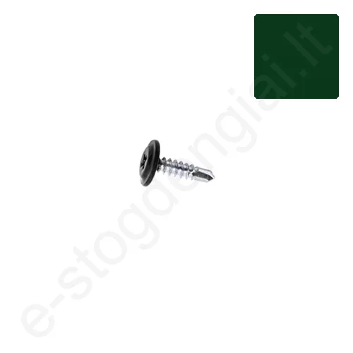 Sraigtas metalinei tvoralentei, 4,2x16 mm, Žalias (RAL 6020), 250 vnt Sraigtas metalinei tvoralentei, 4,2x16 mm, Žalias (RAL 6020), 250 vnt