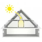 Šviesos tunelis Velux TLF lankstus 40-200cm lygiai stogo dangai